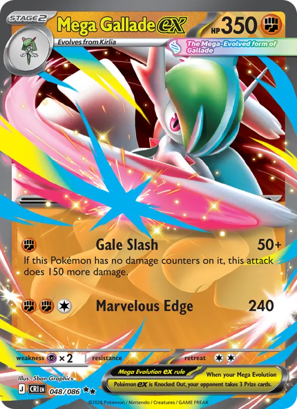 Mega Gallade ex (DR #48) — Chaos Rising · jugable