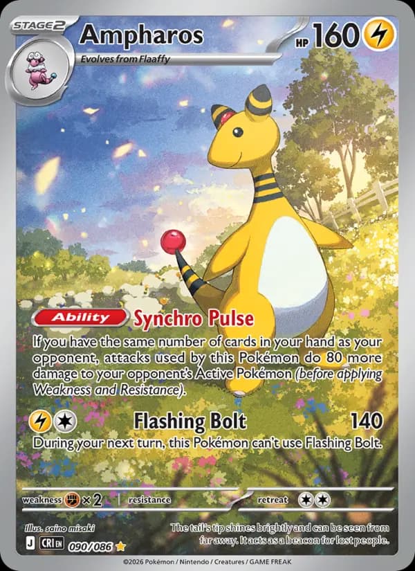 Ampharos (IR #090) — Chaos Rising