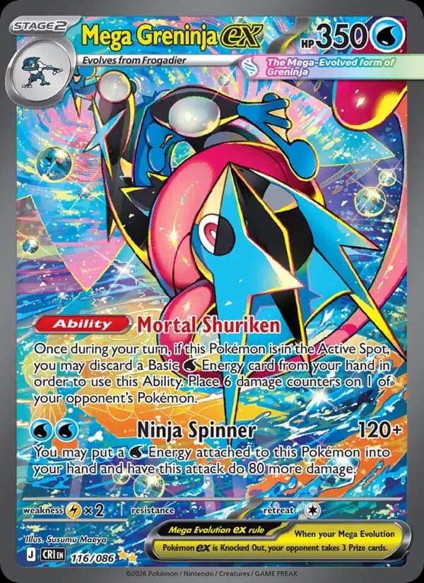 Chaos Rising: la caída de Mega Greninja ex y el ciclo Ninja Spinner (análisis de precios 2026)