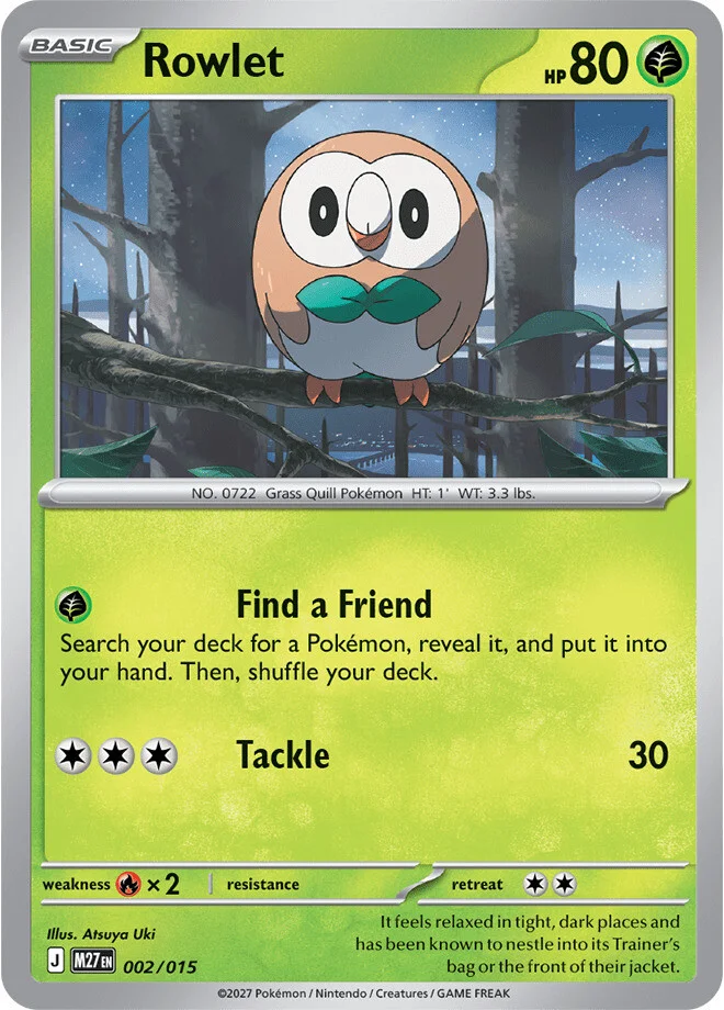 Rowlet-Karte (2027-Set)