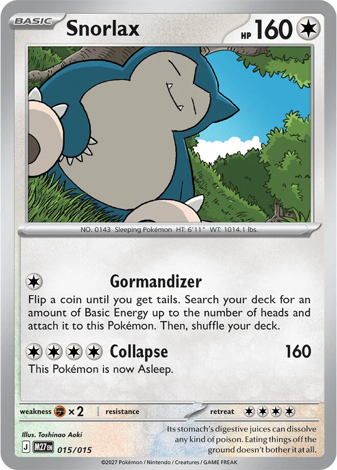 Snorlax-Karte (2027-Set)